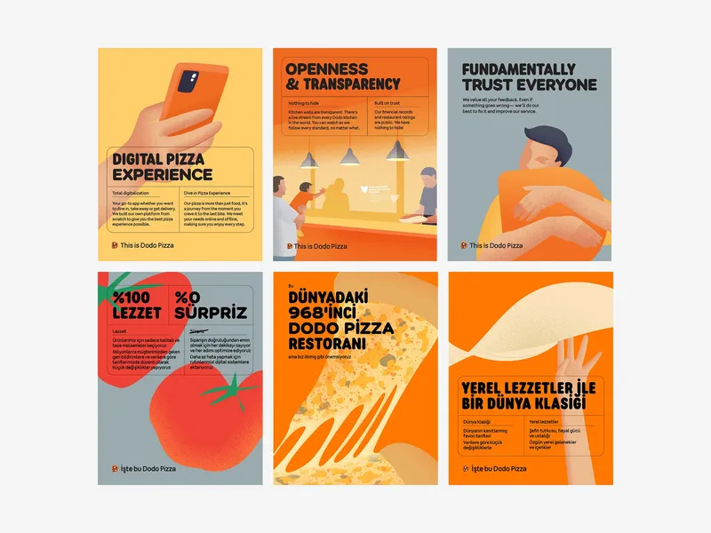 Interior posters for Dodo Pizza, image 1